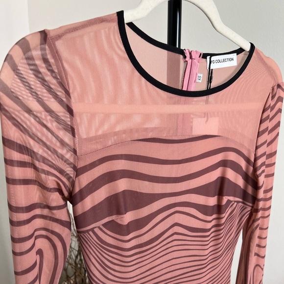 NWT Bush Long Sleeve Mesh Dress - Picture 4 of 7